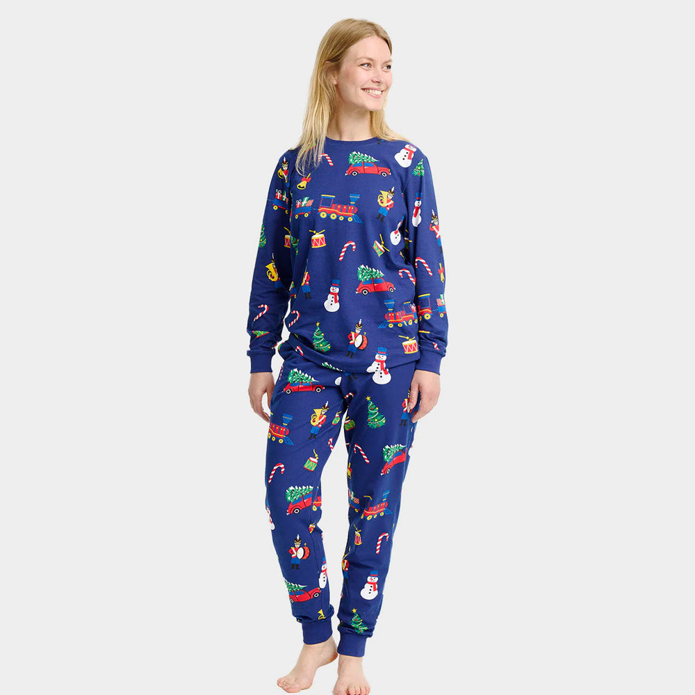 Pijama de Natal para Adultos Mulher Unisex com Brinquedos de Natal
