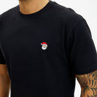 T-shirt de Natal para Hommem  Pai Natal Preta
