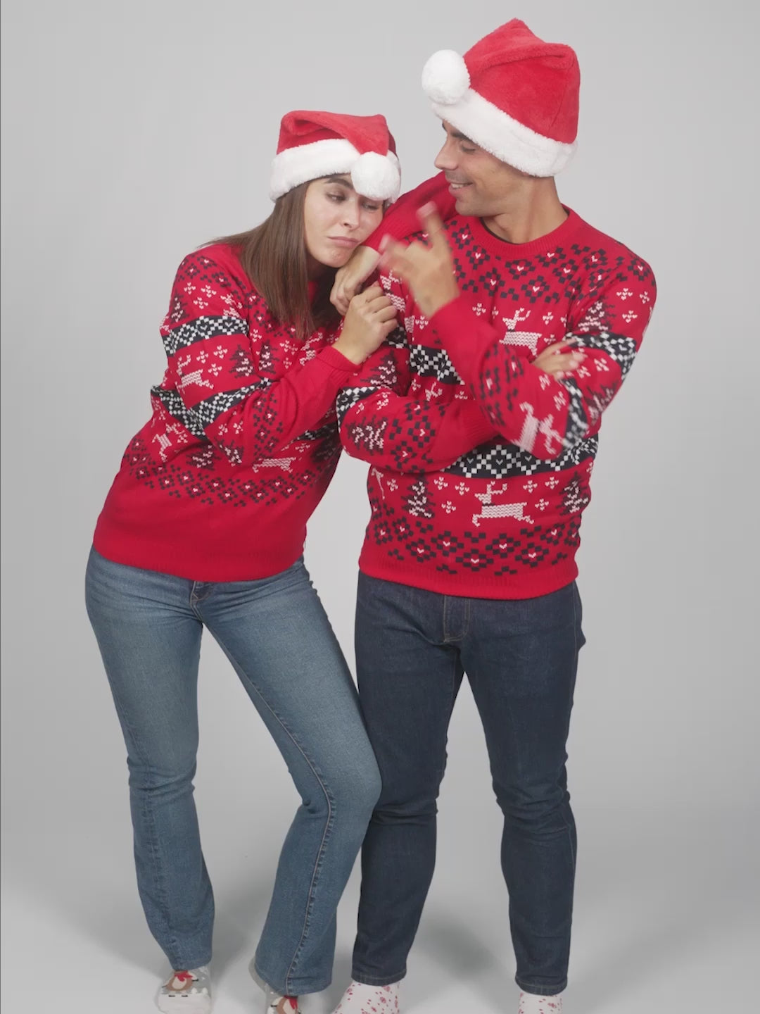 Camisola de Natal para mulher e Homem Vermelha Canadá