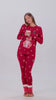 Pijama de Natal para Adultos Unisex Vermelho com Rena Rudolph