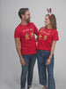 T-shirt de Natal Vermelha Gingerbreads