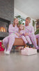 Pijama de Natal Familiar Rosa Unicórnio