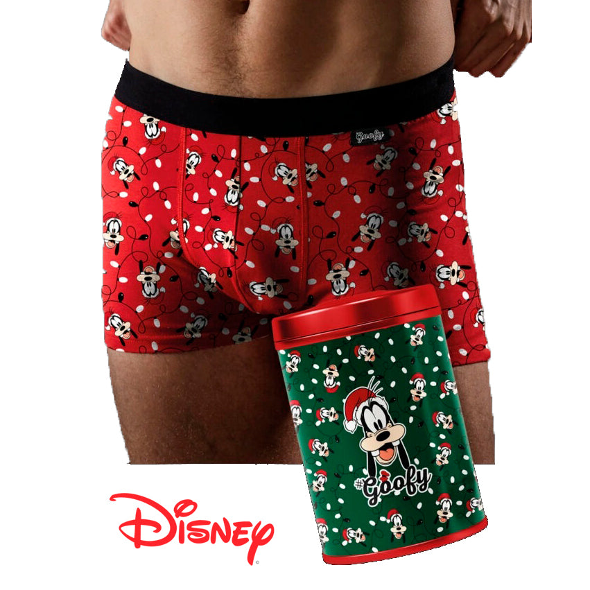 Boxer de Natal para Homem Vermelho Goofy Disney