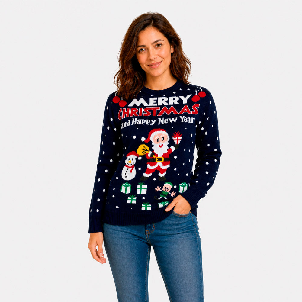 Camisola de Natal Merry Christmas and Happy New Year Mulher