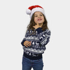 Camisola de Natal para Menina com Pinheiros, Renas e Neve