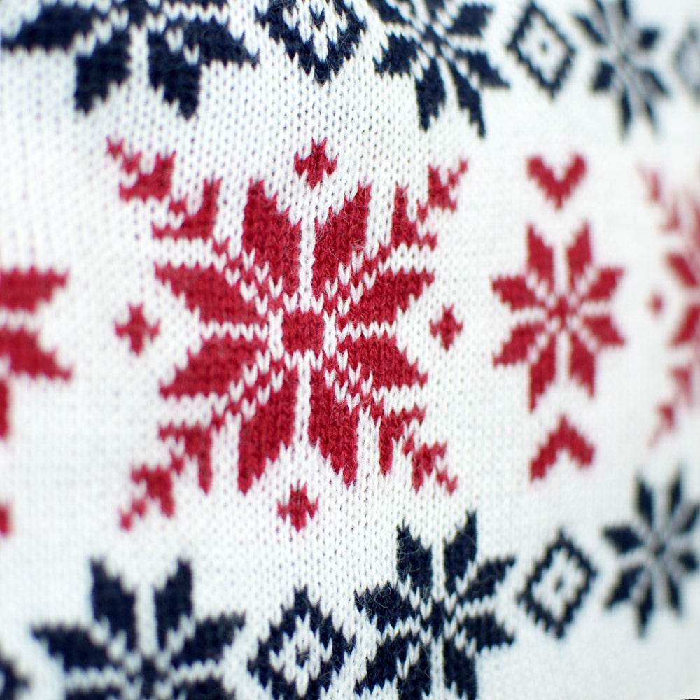 Camisola de Natal com Rena e Pai Natal Sorridentes Detalhe Neve