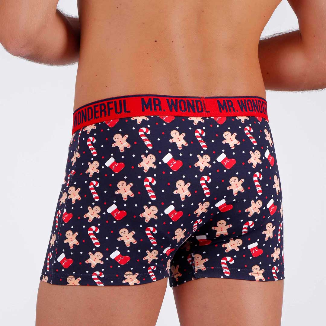 Boxer de Natal para Homem Mr Wonderful Biscoitos e Bastões