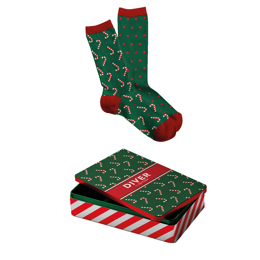 Pack de 2 pares de meias de Natal com caixa