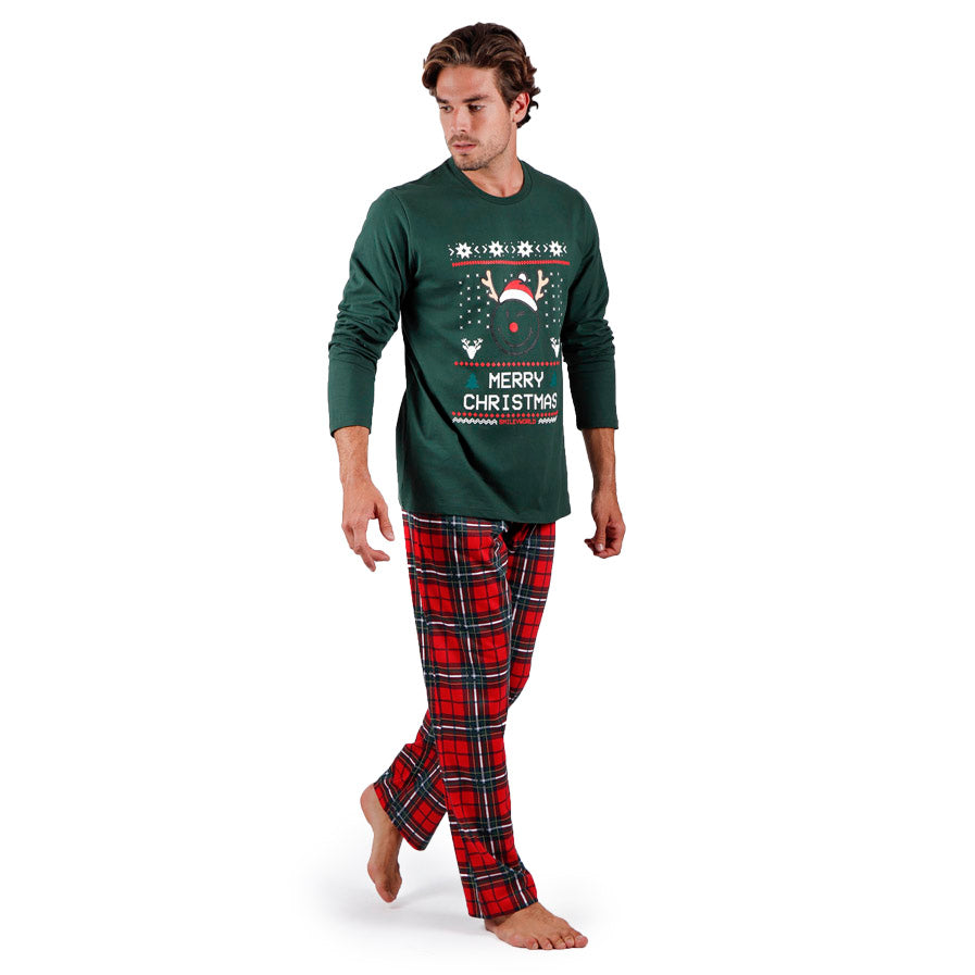 Pijama de Natal para Homem Verde Smile