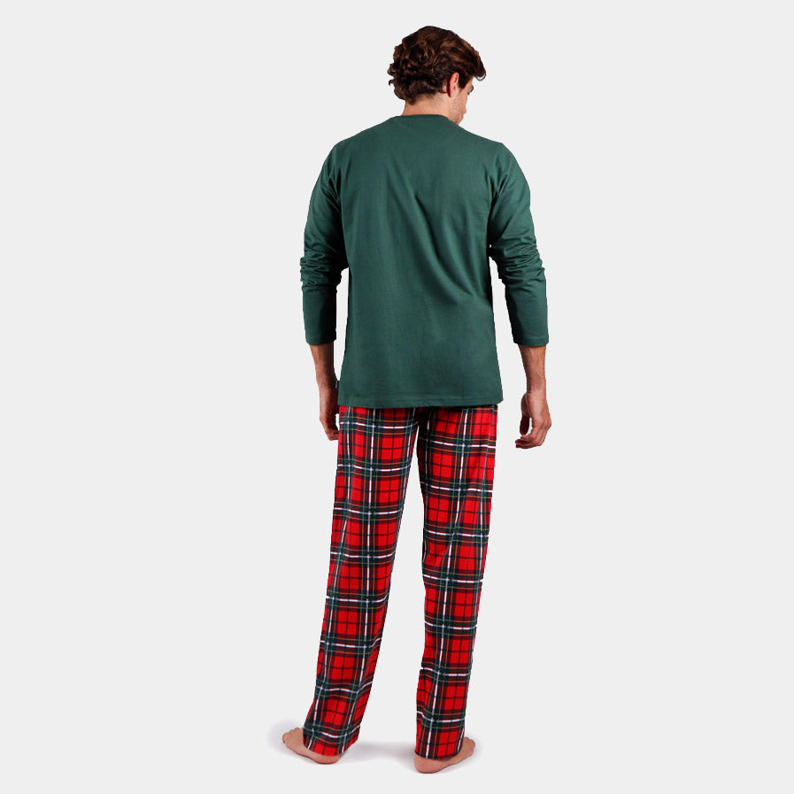 Pijama Smile de Natal para Homem Verde 