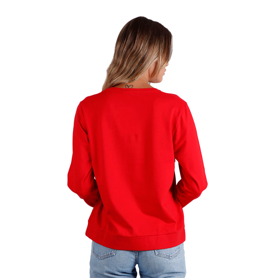 Sweatshirt de Natal para Mulher Vermelha 