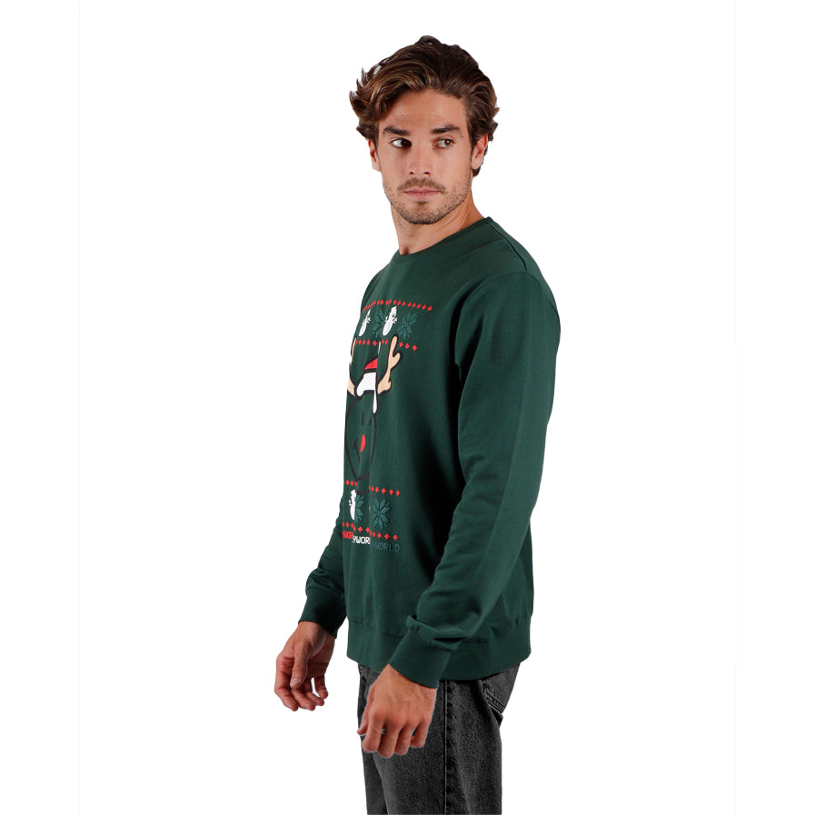 Sweatshirt de Natal Homem Verde Smile