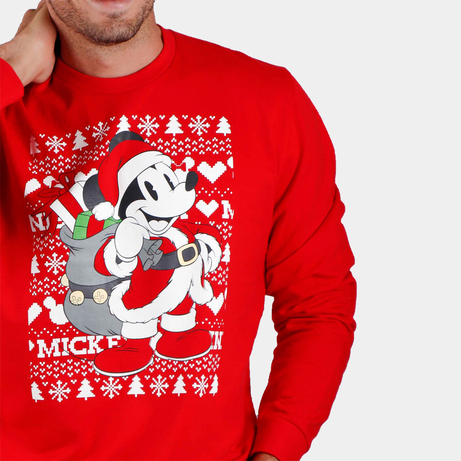 Sweatshirt de Natal Homem Mickey