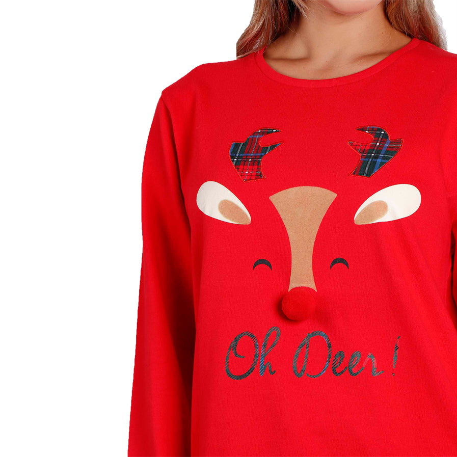 Oh Deer! Sweatshirt de Natal para Mulher 