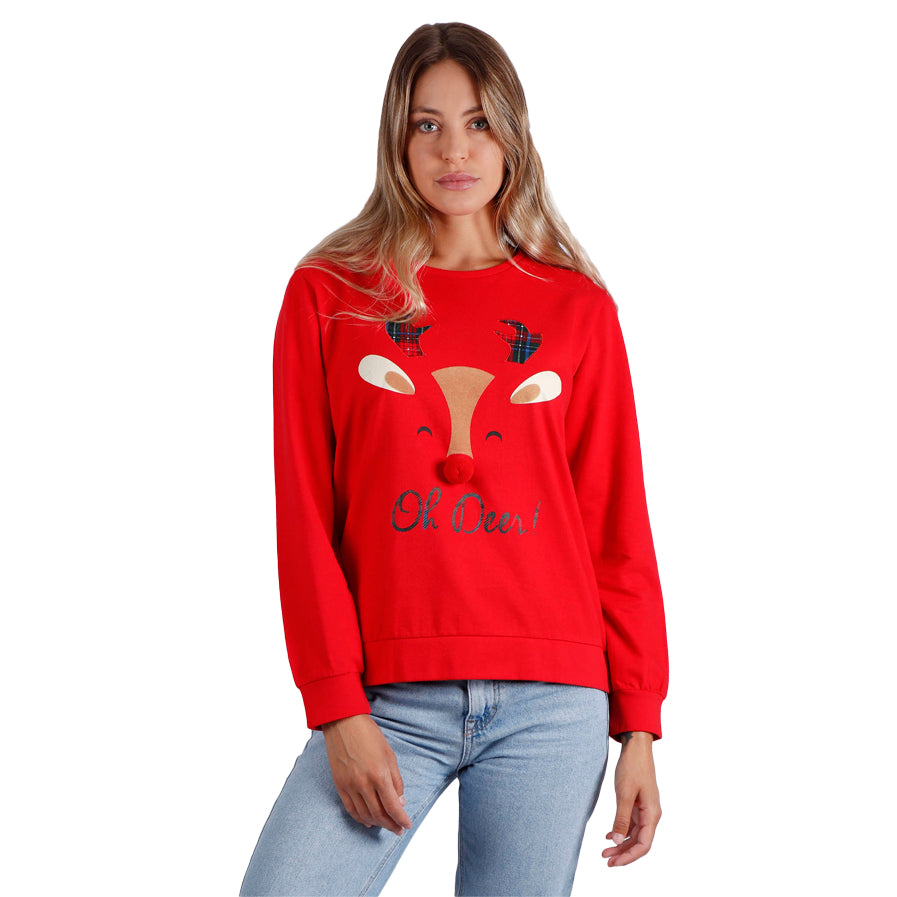 Sweatshirt de Natal para Mulher Oh Deer!