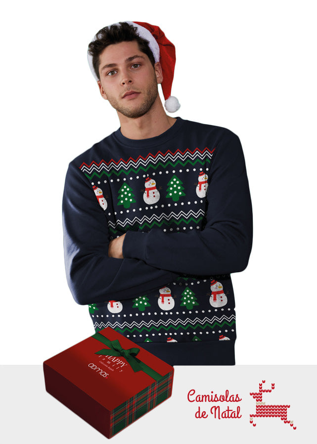 Sweatshirt de Natal para Homem Snow Tree
