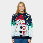 Camisola de Natal com Boneco de neve 3D Mulher