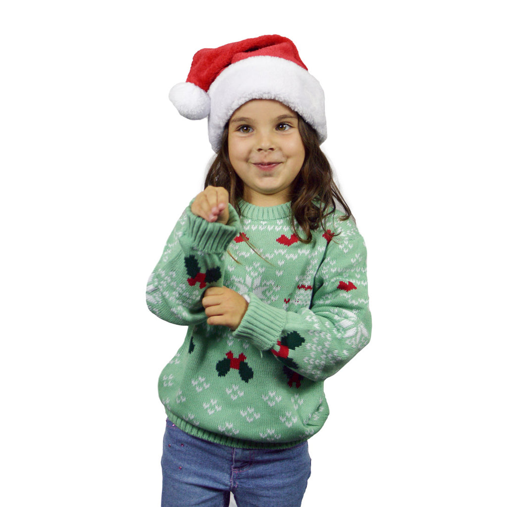 Camisola de Natal Verde para Família Sweet Christmas Menina