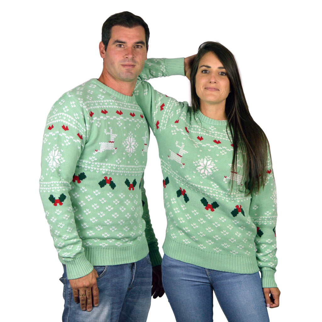 Camisola de Natal Verde Sweet Christmas casal