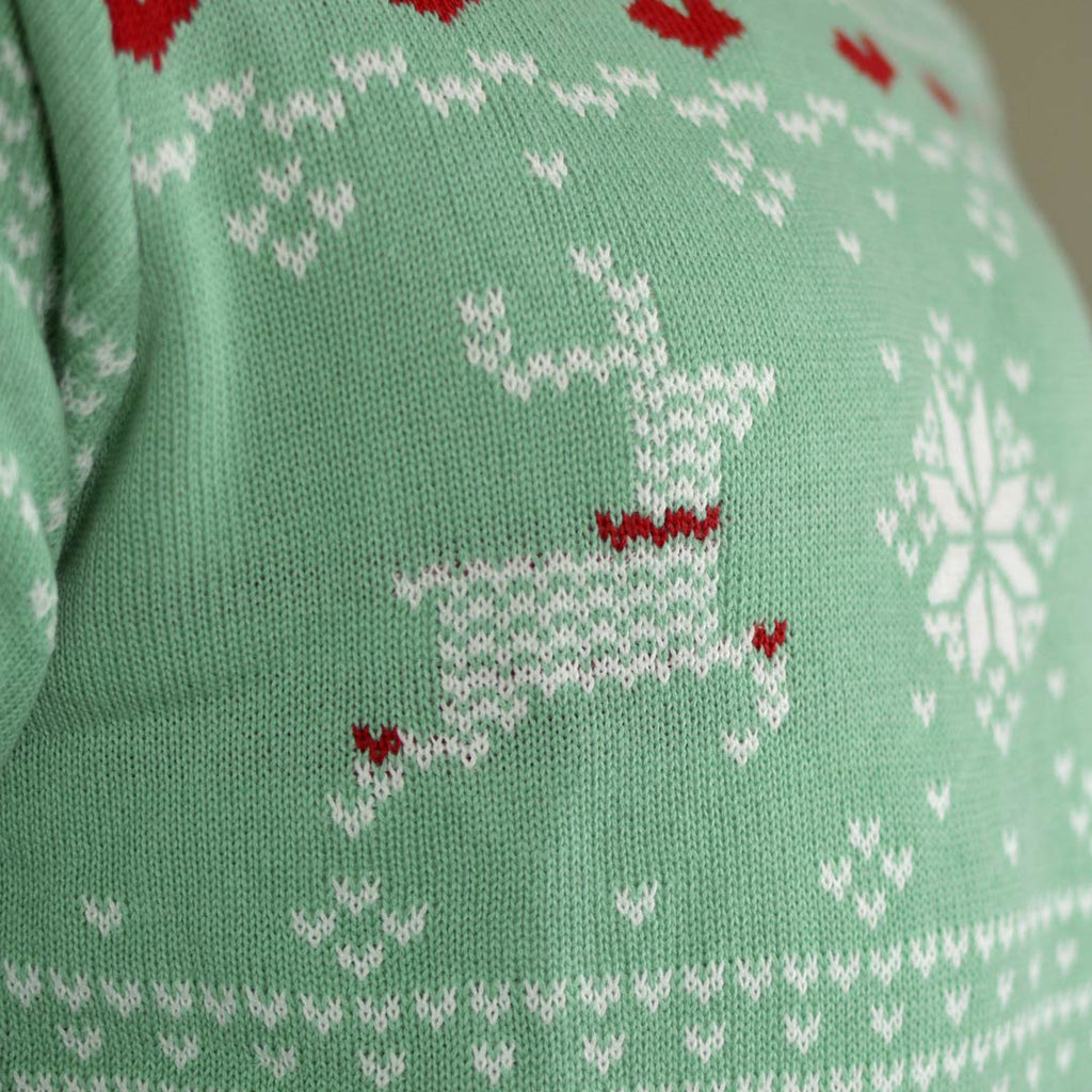 Camisola de Natal Verde Sweet Christmas Detalhe Rena