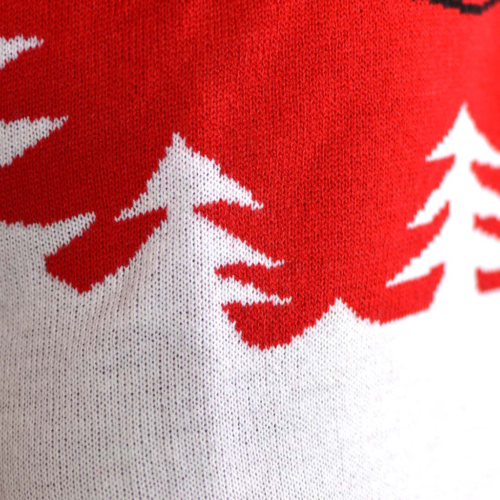 Camisola de Natal Vermelha Rena com Cerveja detalhe neve