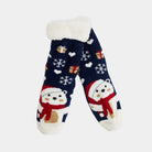 Meias de Natal Domésticos Azul com Urso Polar