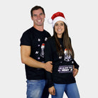 T-Shirt de Natal Preta Manga Comprida Star Wars Darth Vader Casal