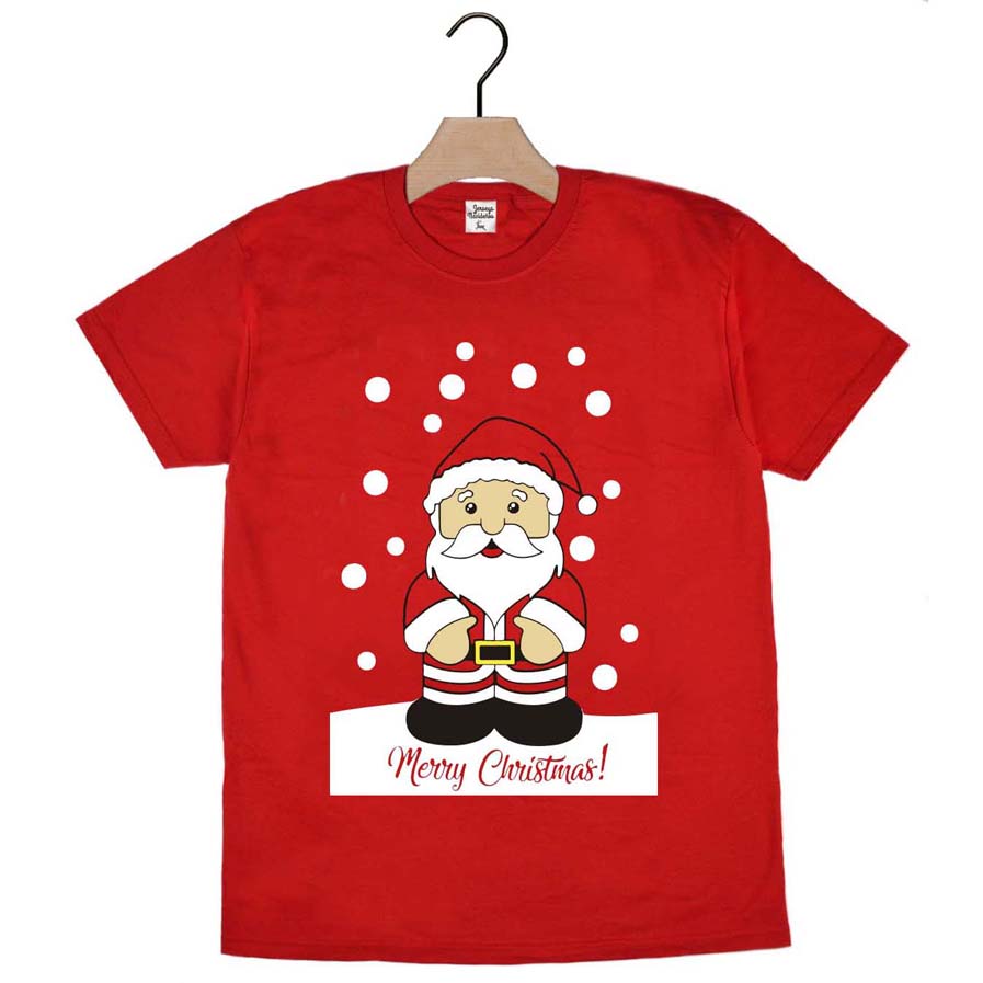 T-shirt de Natal Vermelha com Pai Natal 2021
