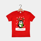 T-Shirt de Natal Vermelha com Pinguim 2021